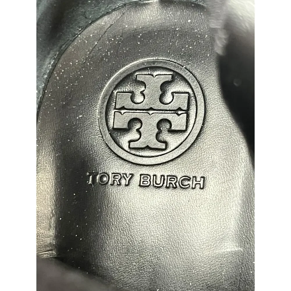 Tory Burch Women’s Georgina Black Leather Stretch Pointed Toe Boot Size US 8.5